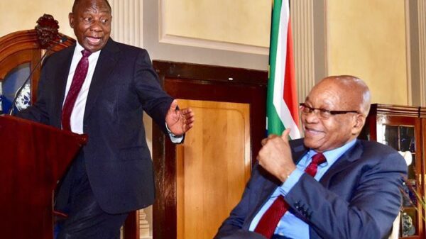 Cyril Ramaphosa and Jacob Zuma