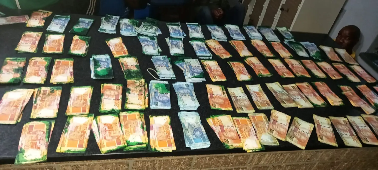 Money-stained-with-ink-recovered-after-GP-men-arrested-for-allegedly-bombing-an-ATM-in-Mpumalanga