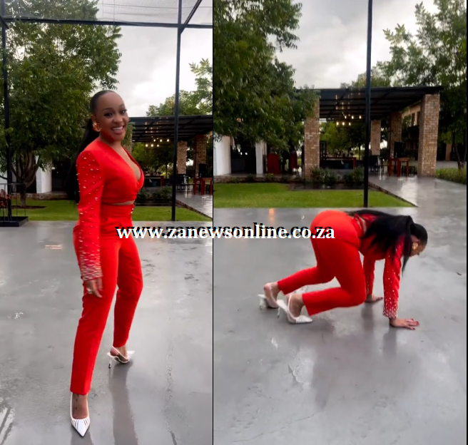 Thando Thabethe Video Falling Goes Viral - Twitter In Stitches!