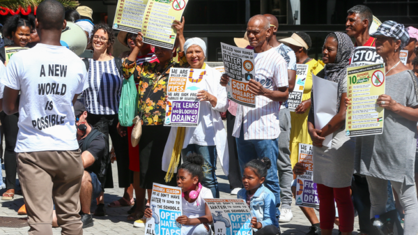 Communities Rally Against "Water Apartheid" In Cape Town & Gaza Picture: Leon Lestrade / Independent